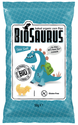 Biosaurus Junior - Kukuričný snack s morskou soľou 50g / 0,94 € s DPH